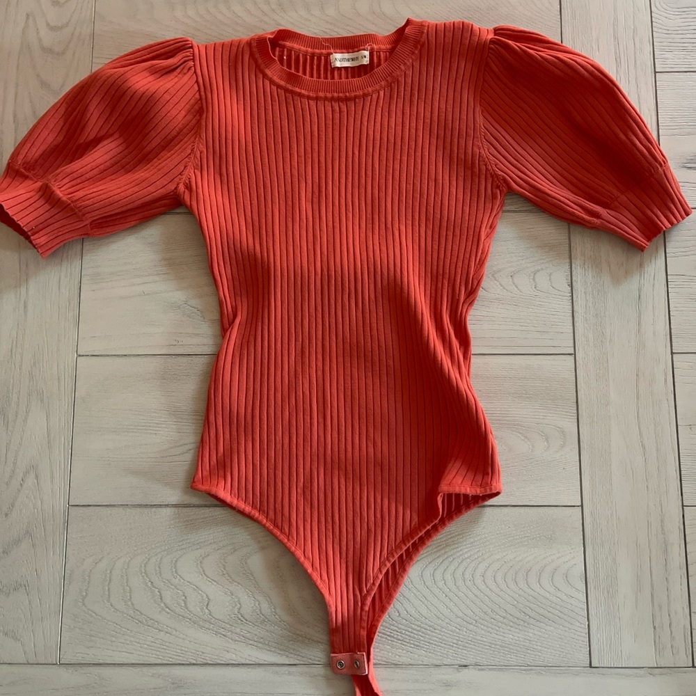 AndTheWhy Orange Bodysuit Small